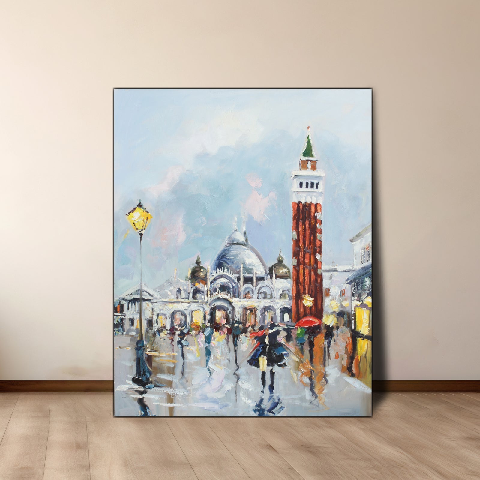 Evening Lamps On | Cityscape Art