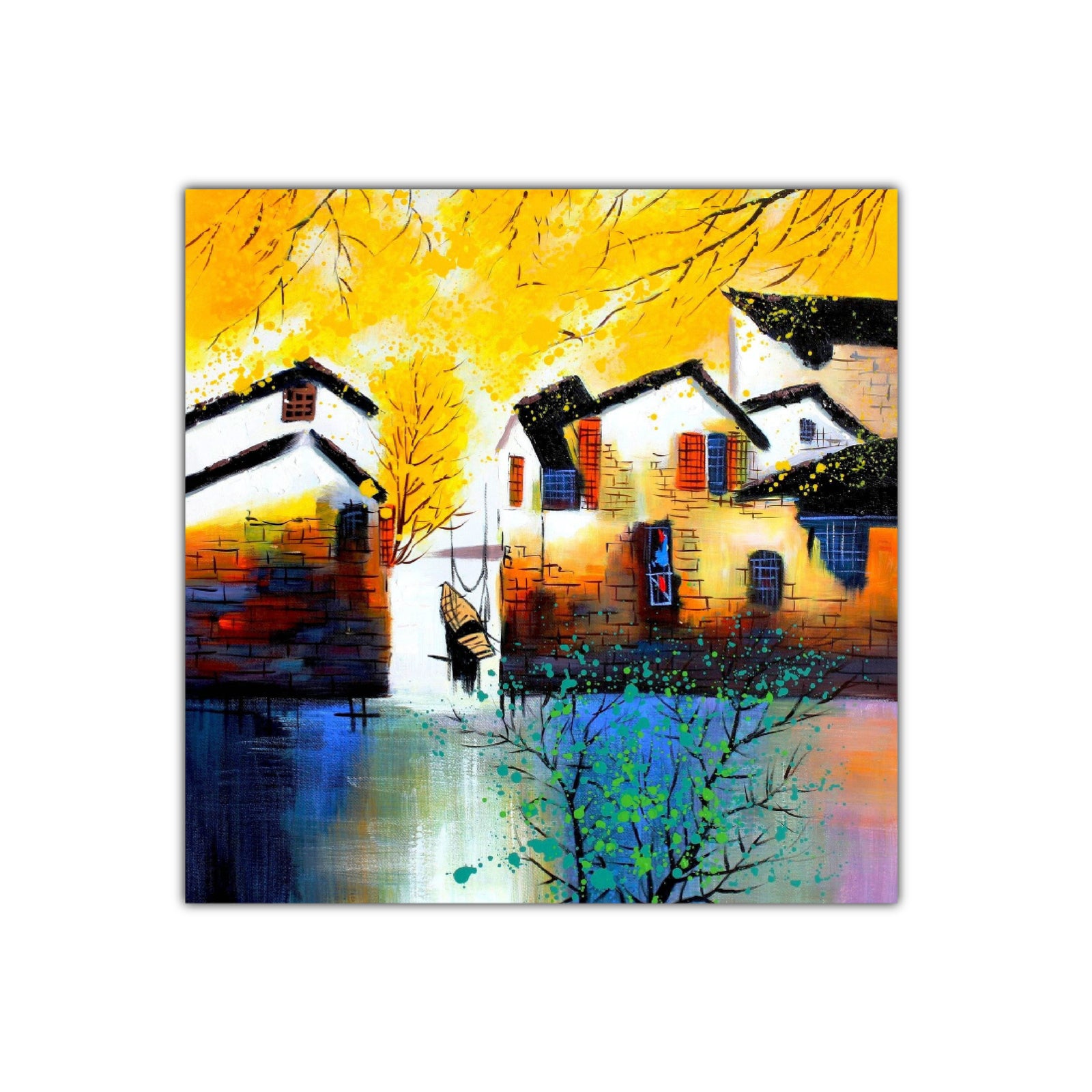 Houses By The River | Seascape Art