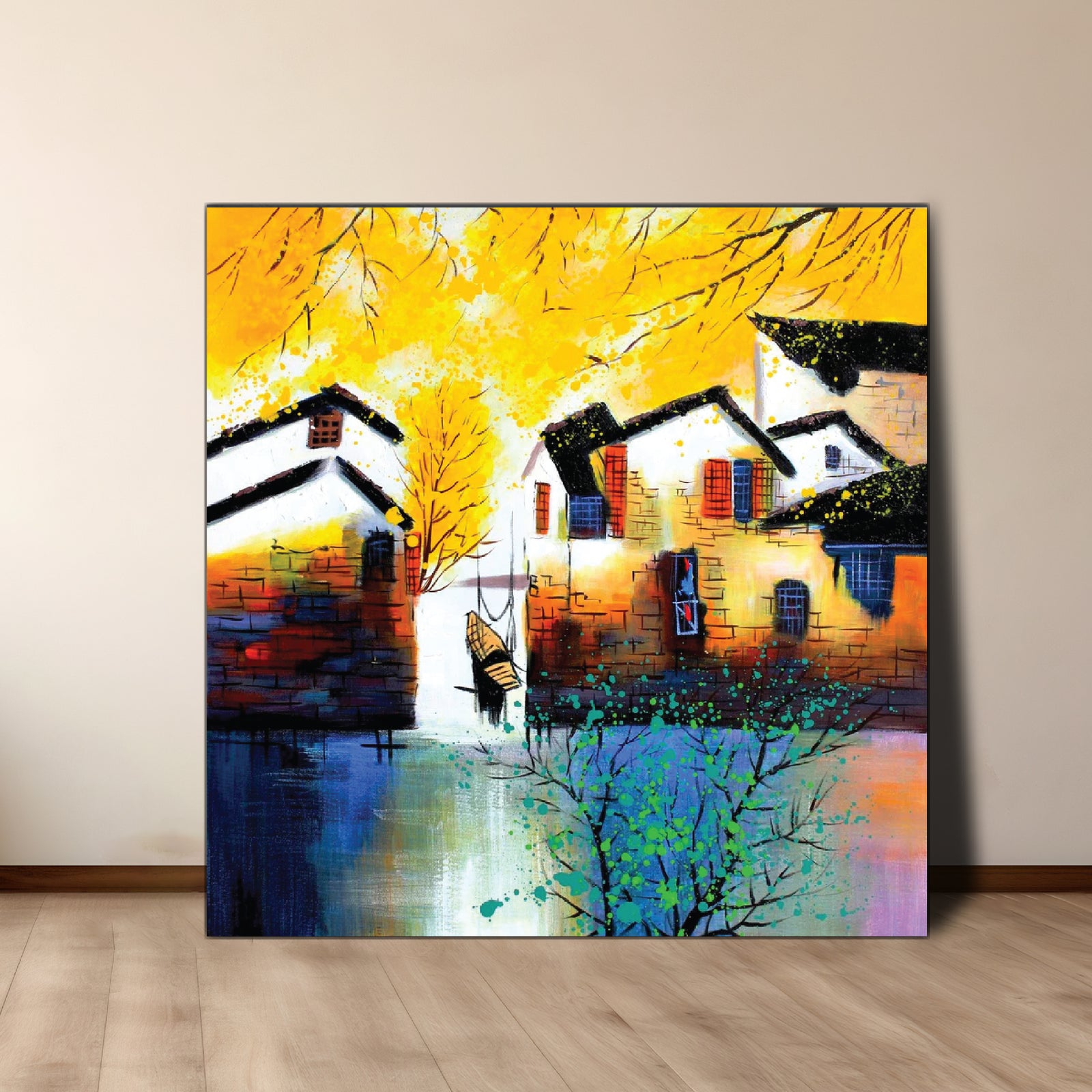 Houses By The River | Seascape Art