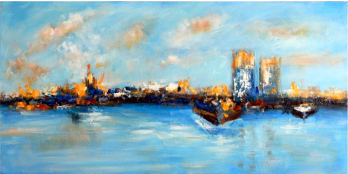 Blue Cities | Abstract Art