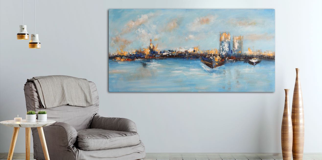 Blue Cities | Abstract Art