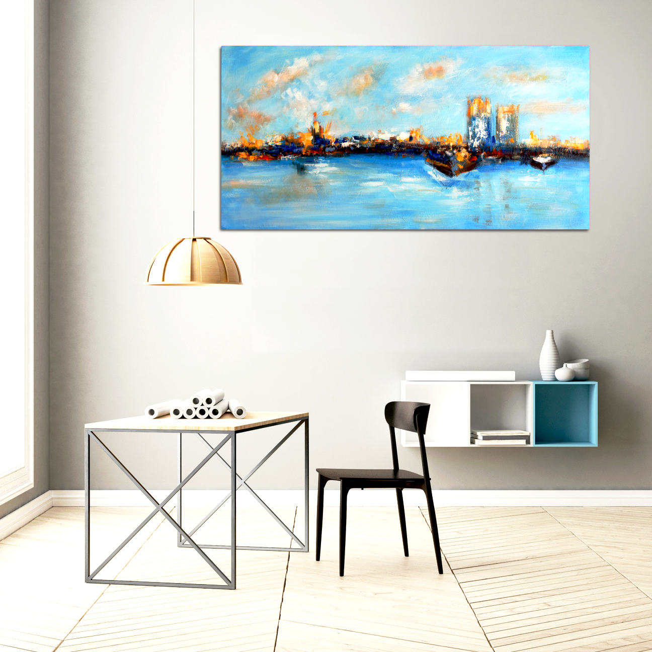 Blue Cities | Abstract Art