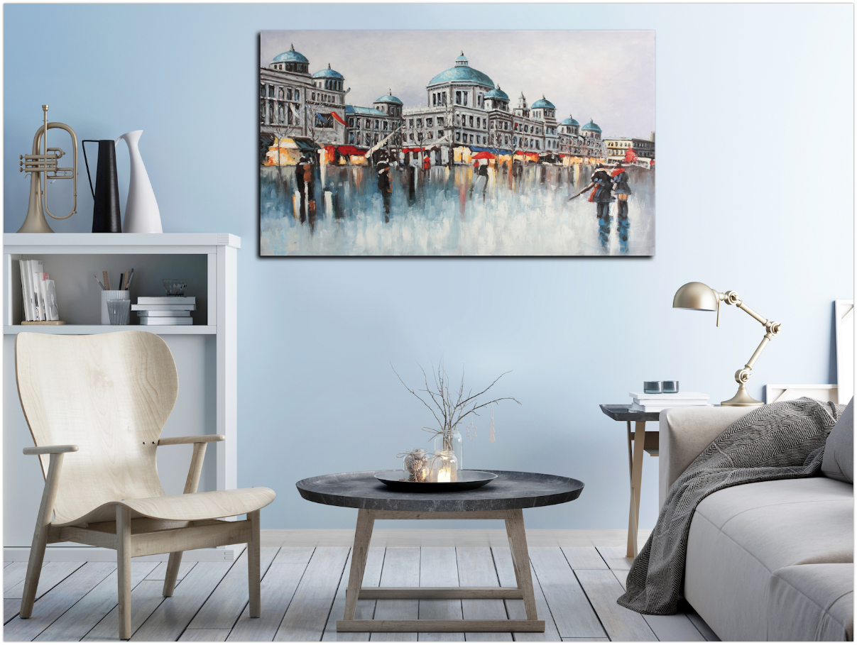 Blue Sunday's Market | Cityscape Art