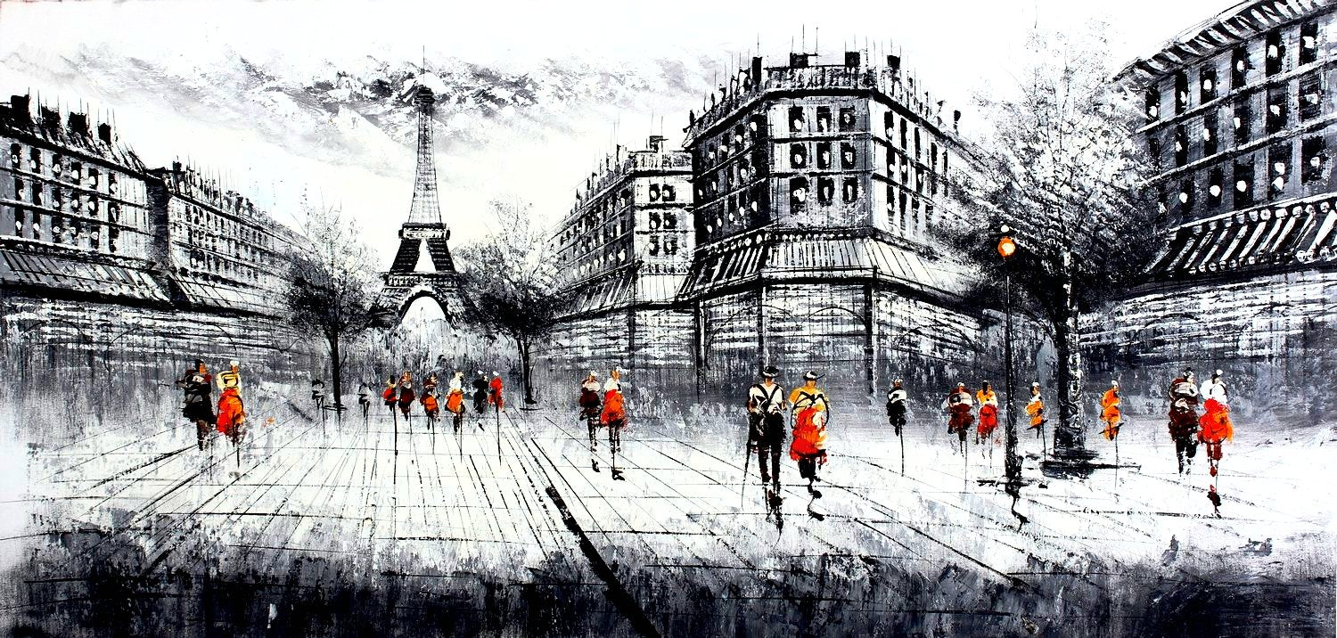 Clouded Gray Eiffel | Cityscape Art