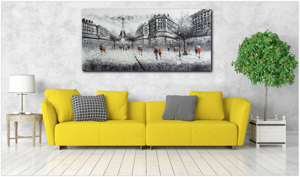 Clouded Gray Eiffel | Cityscape Art