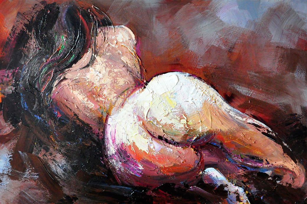 Dark Black Hair | Nude Art