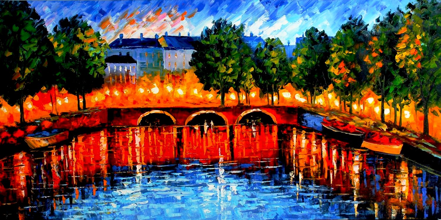 Golden Kiss Bridge | Seascape Art
