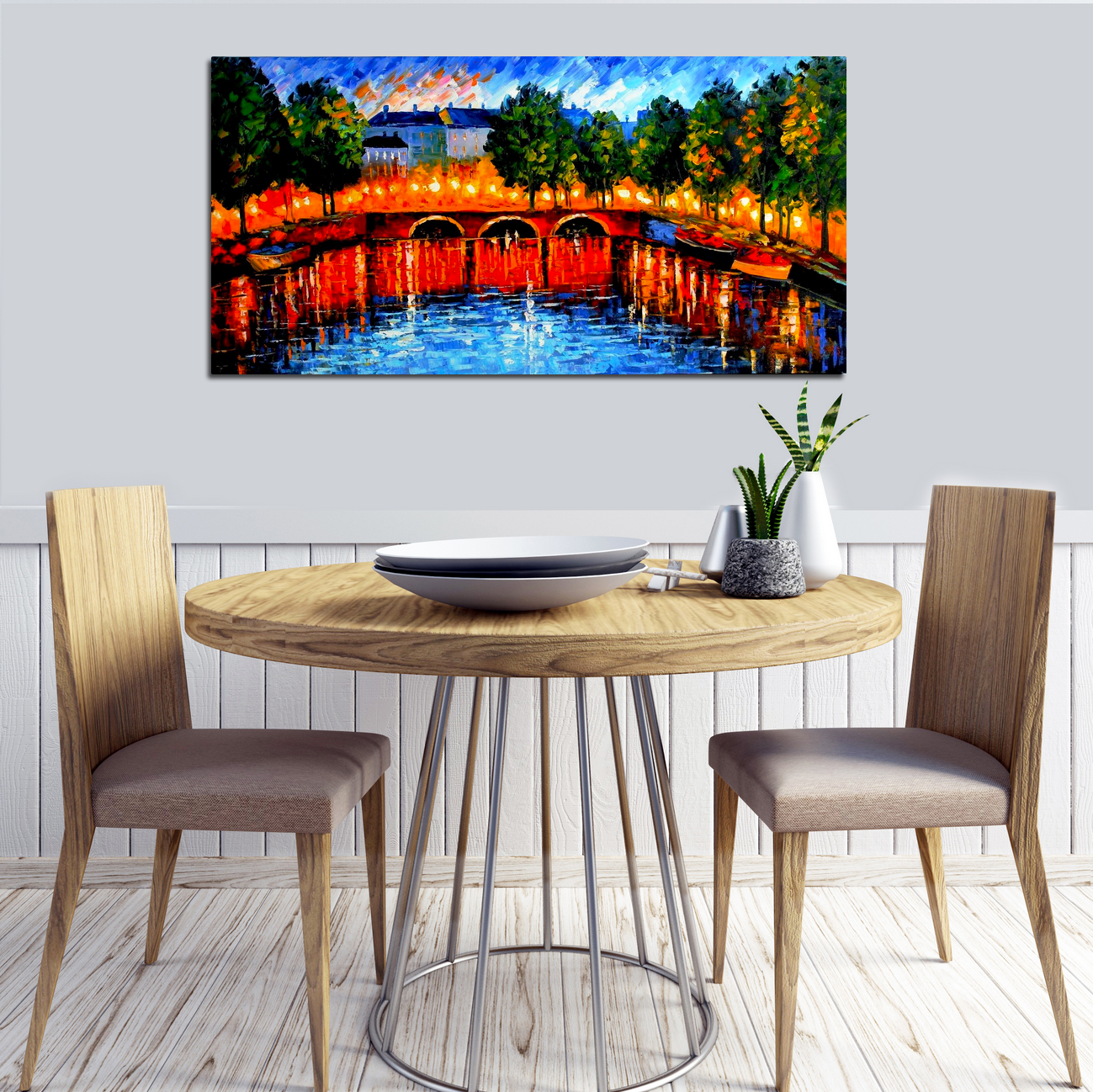 Golden Kiss Bridge | Seascape Art