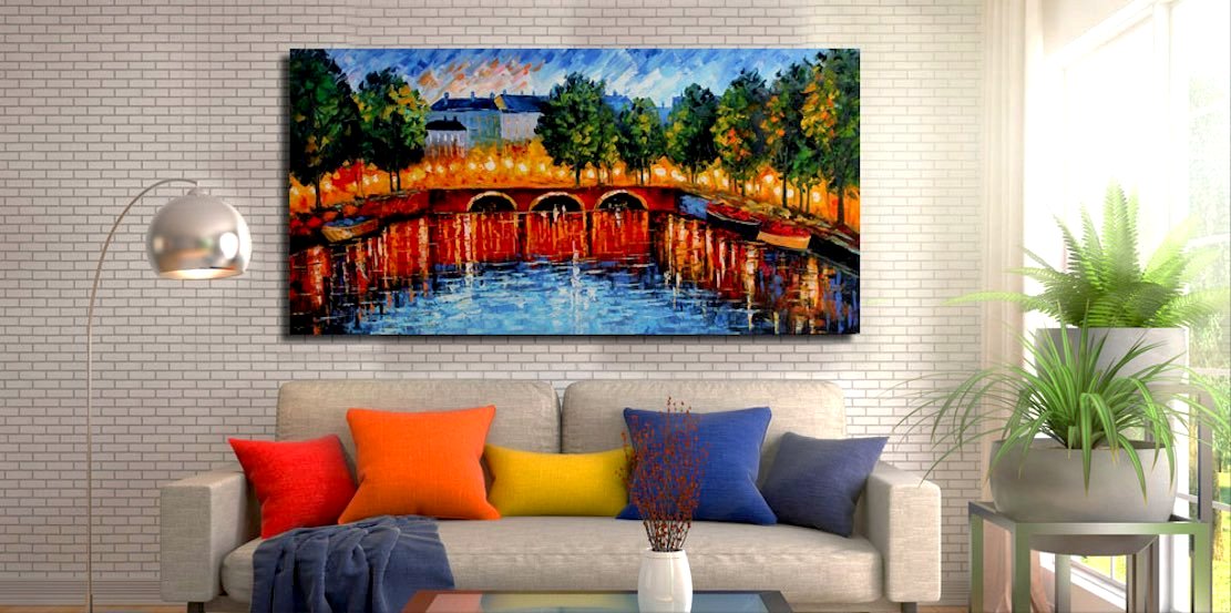 Golden Kiss Bridge | Seascape Art