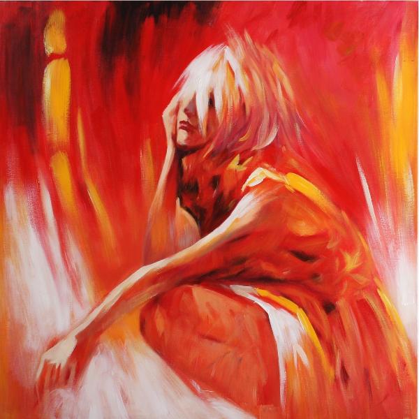 Non-Chalant Muse - paintingsonline.com.au