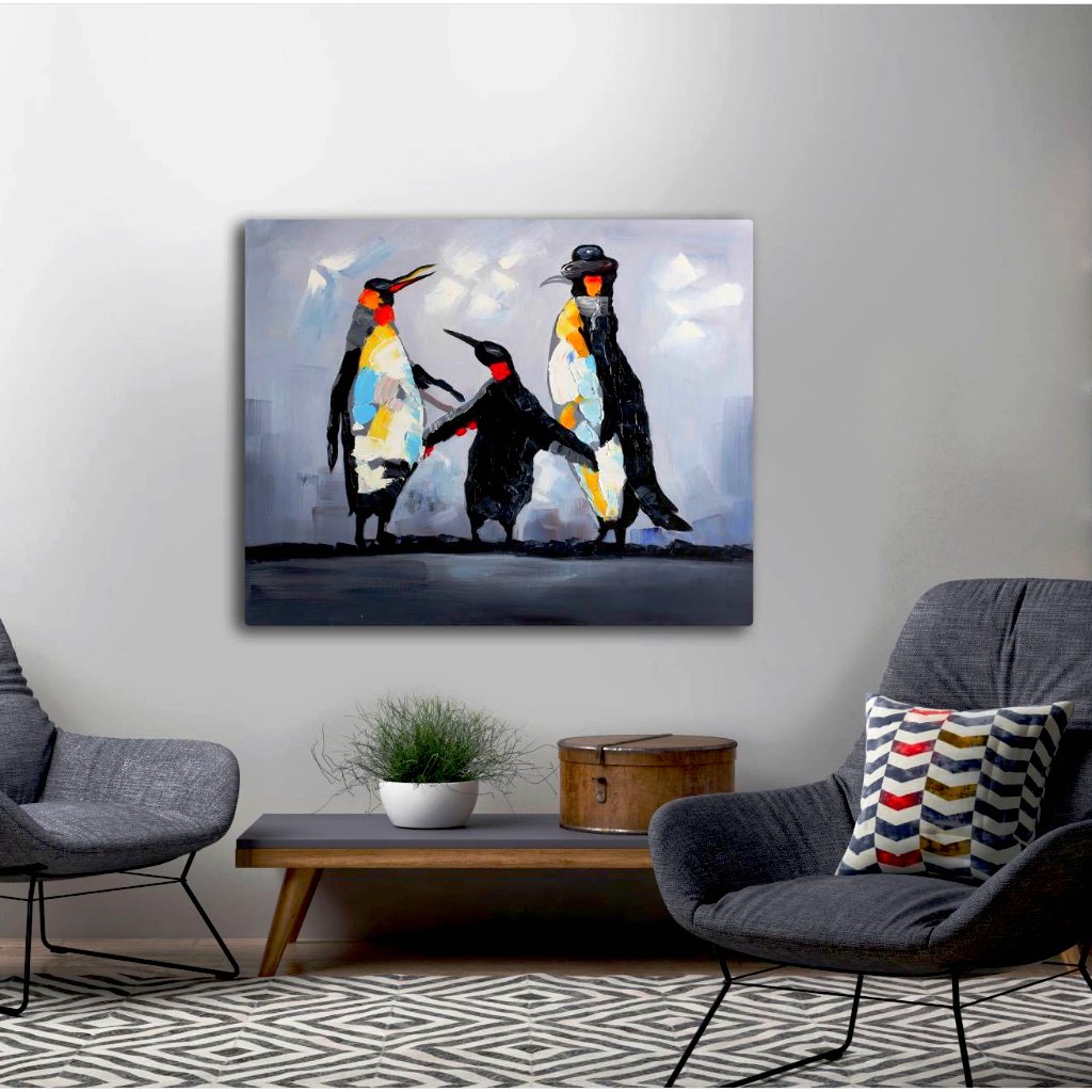 Happy Feet Family | Animal Art