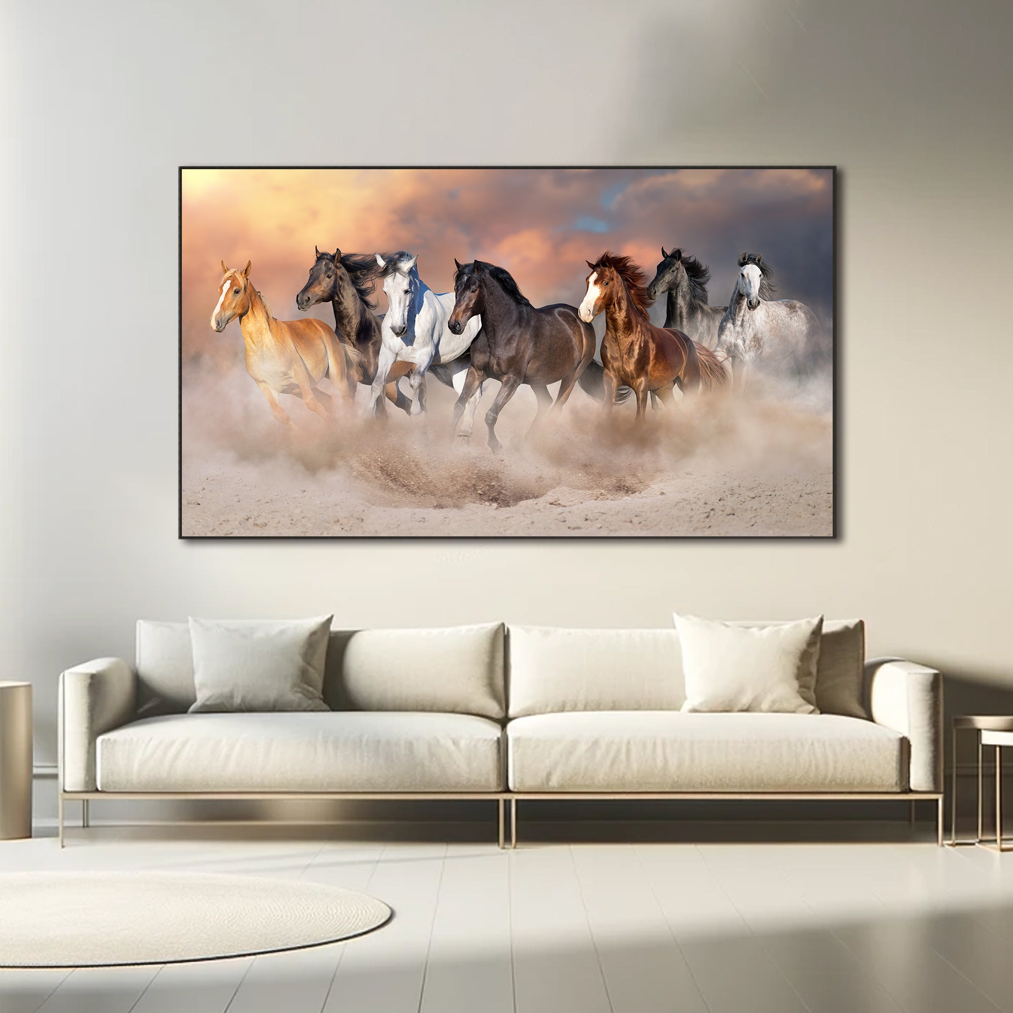 Wild Autumn Gallop Artwork 180x90 CM - paintingsonline.com.au