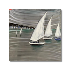 Boat Race, Oil Painting On Metallic  Canvas