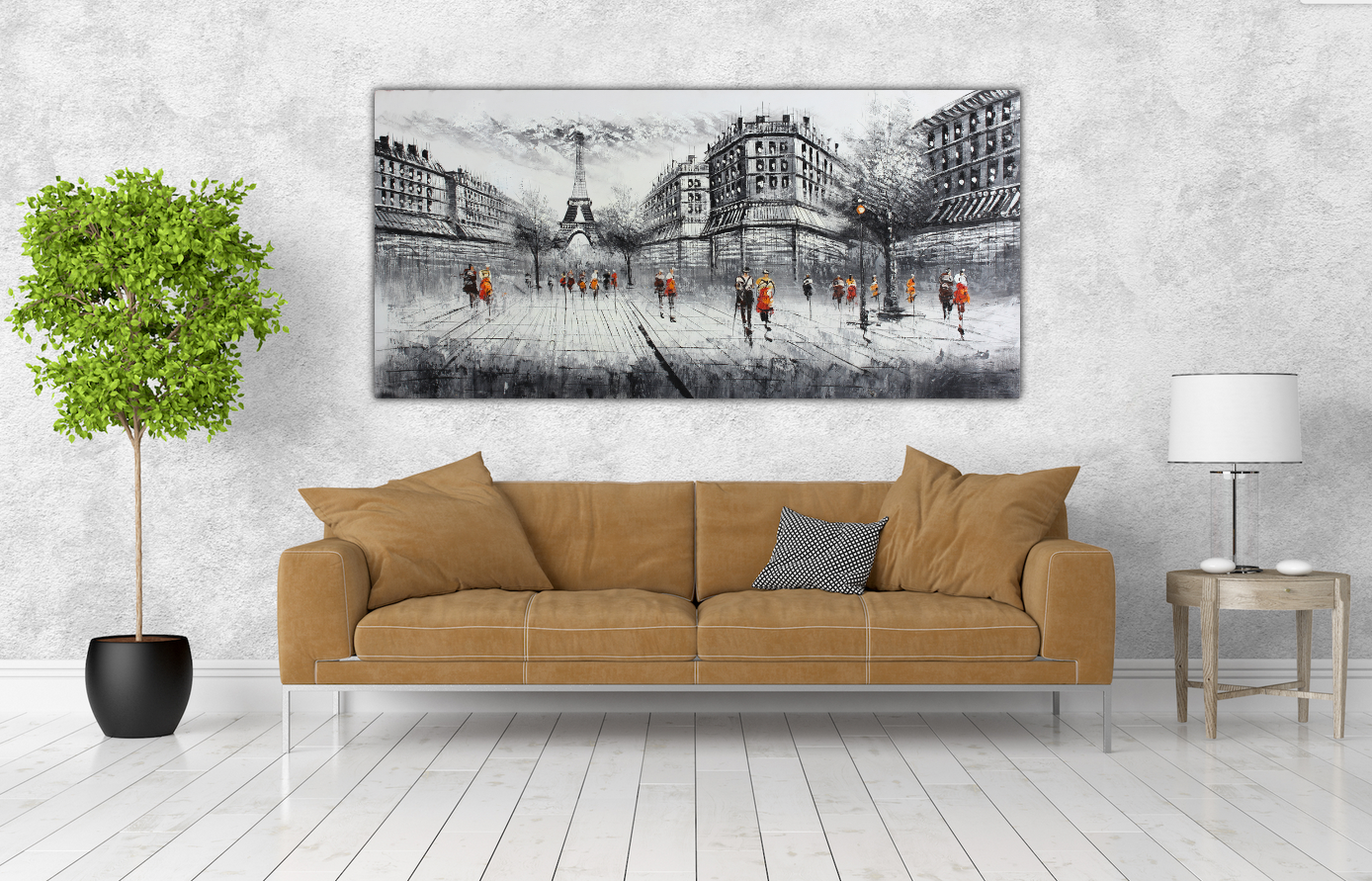 Clouded Gray Eiffel | Cityscape Art
