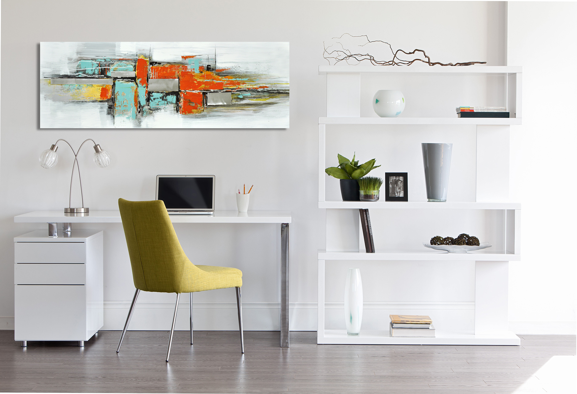 Industrial City Blocks V | Abstract Art