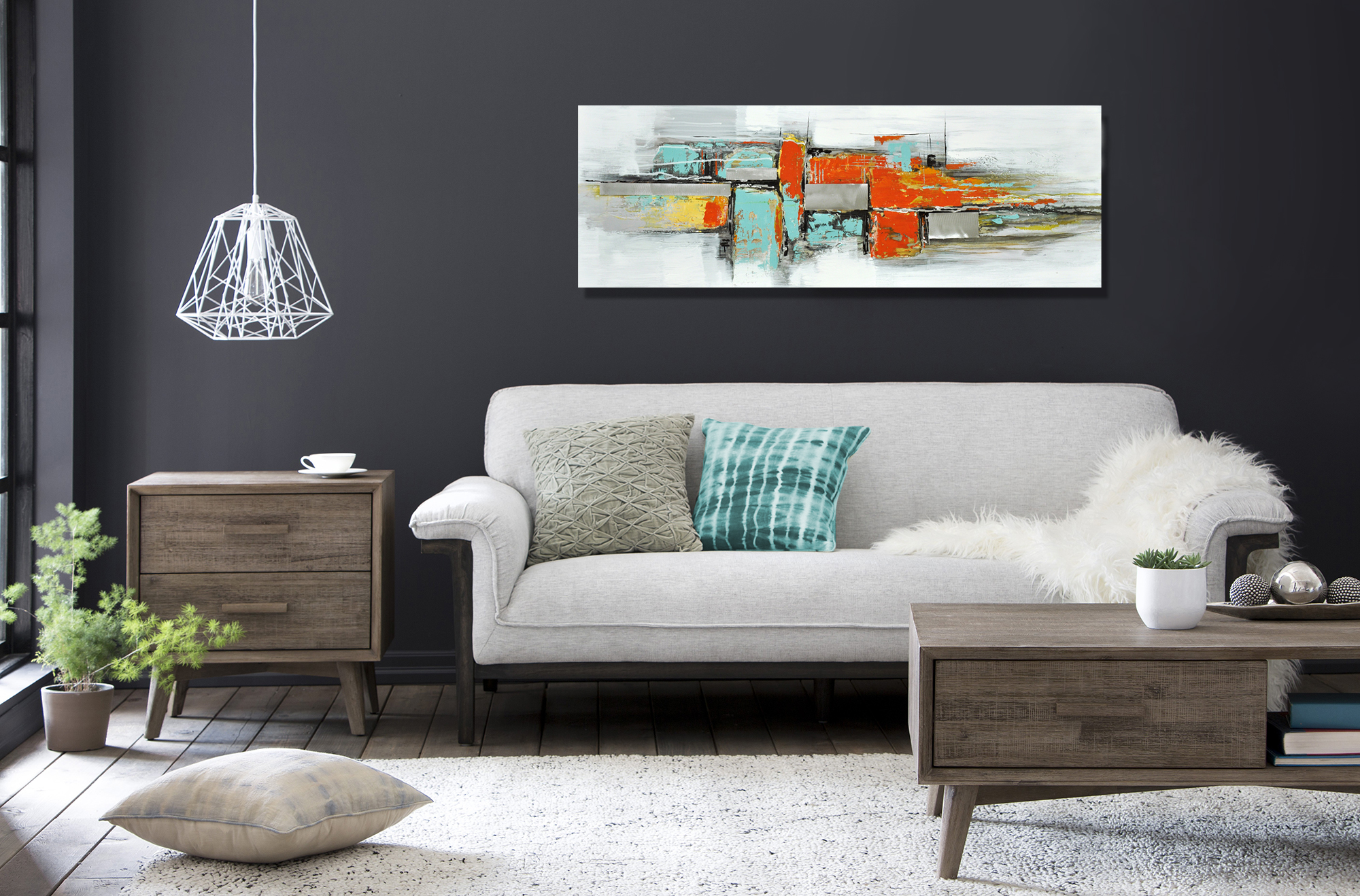 Industrial City Blocks V | Abstract Art