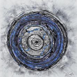 Blue Spiral Mix Media Abstract - paintingsonline.com.au
