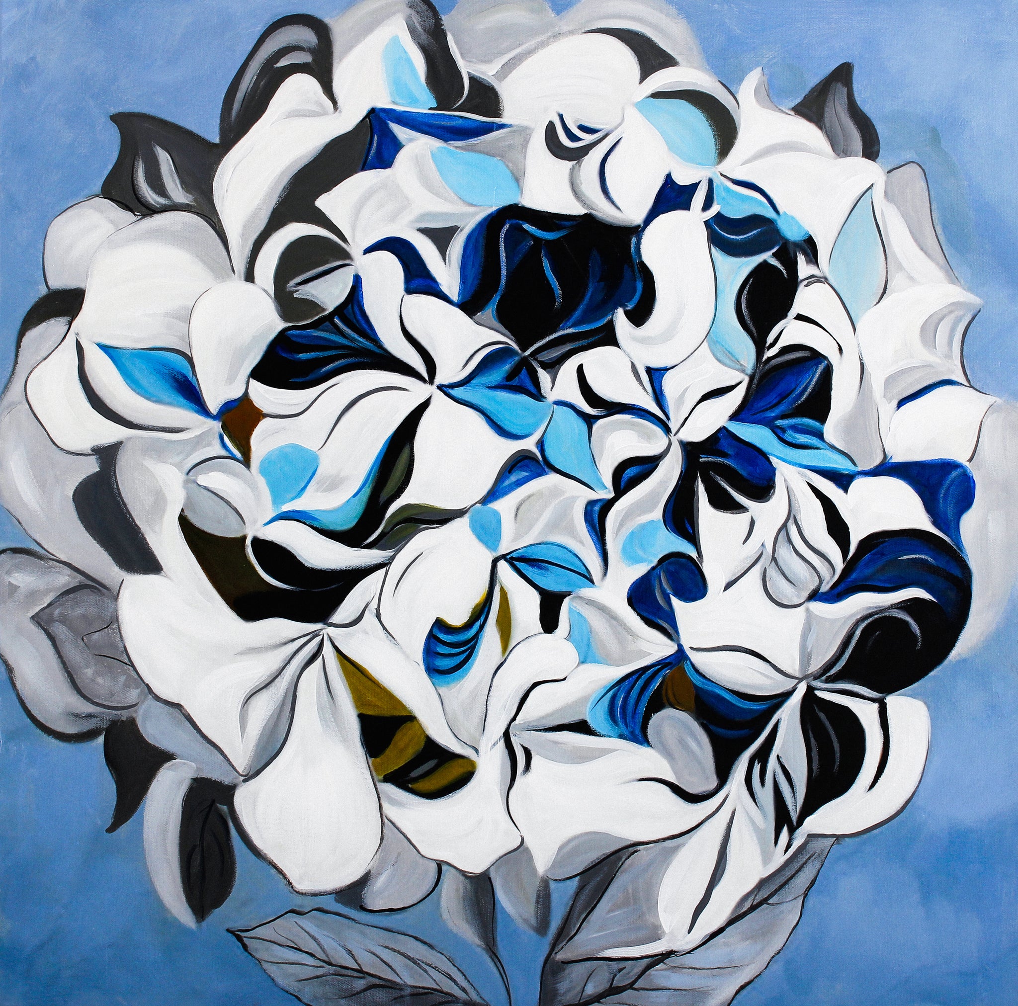 The Dark Peonia | Abstract Art