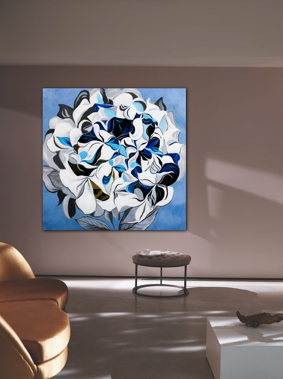 The Dark Peonia | Abstract Art