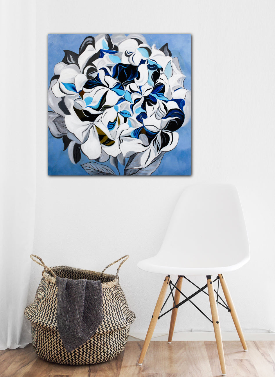 The Dark Peonia | Abstract Art