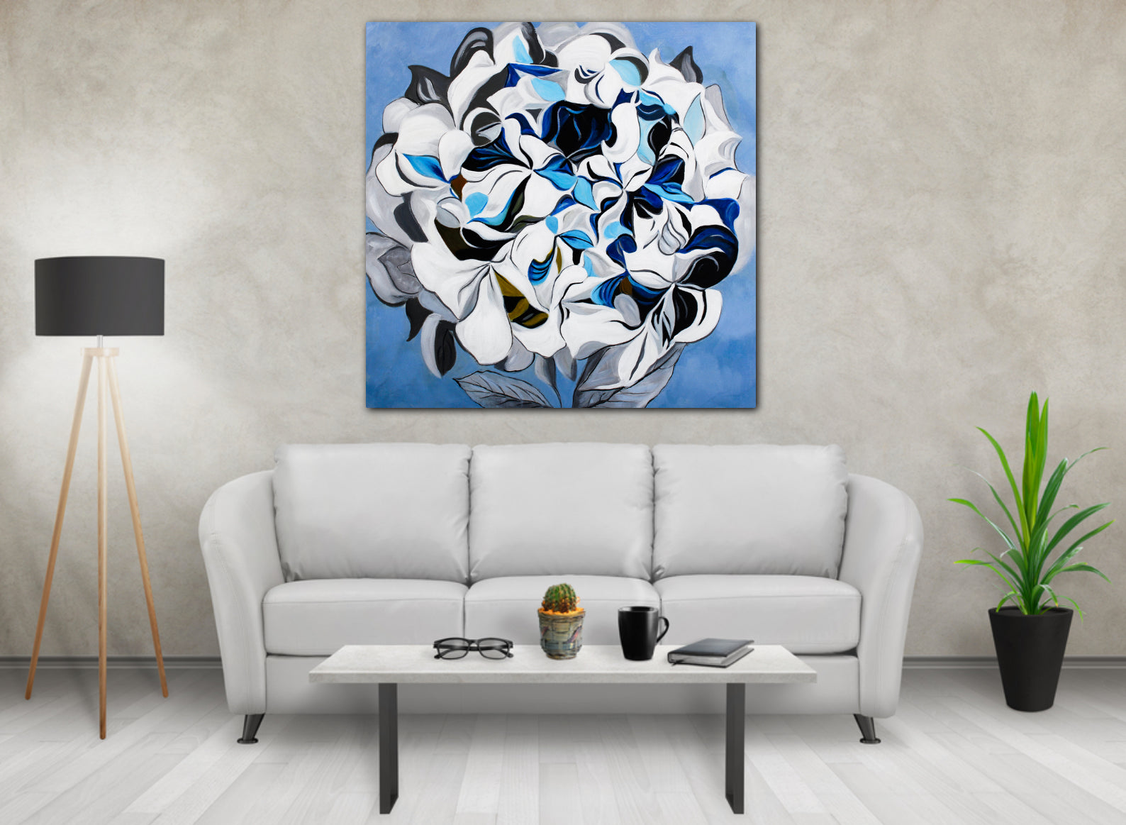 The Dark Peonia | Abstract Art