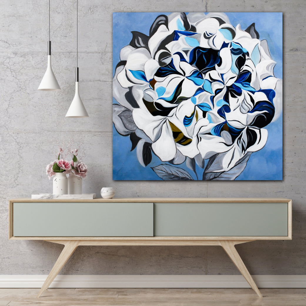 The Dark Peonia | Abstract Art